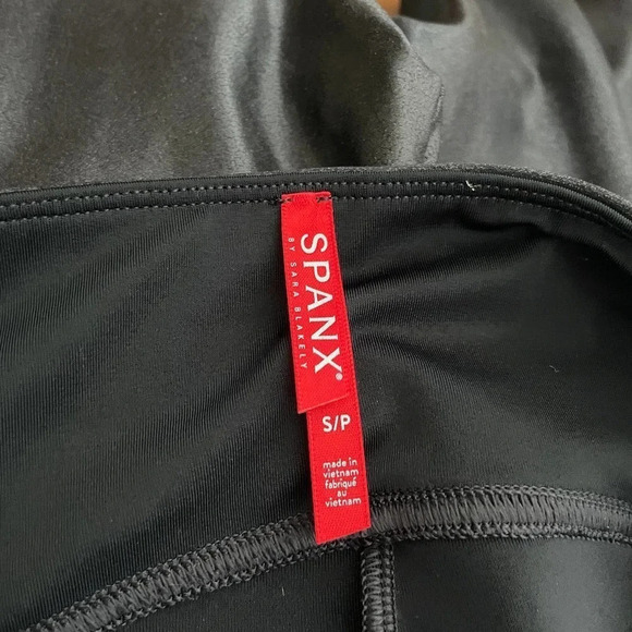 Spanx Faux Leather Leggings Black Size S - Picture 4 of 6